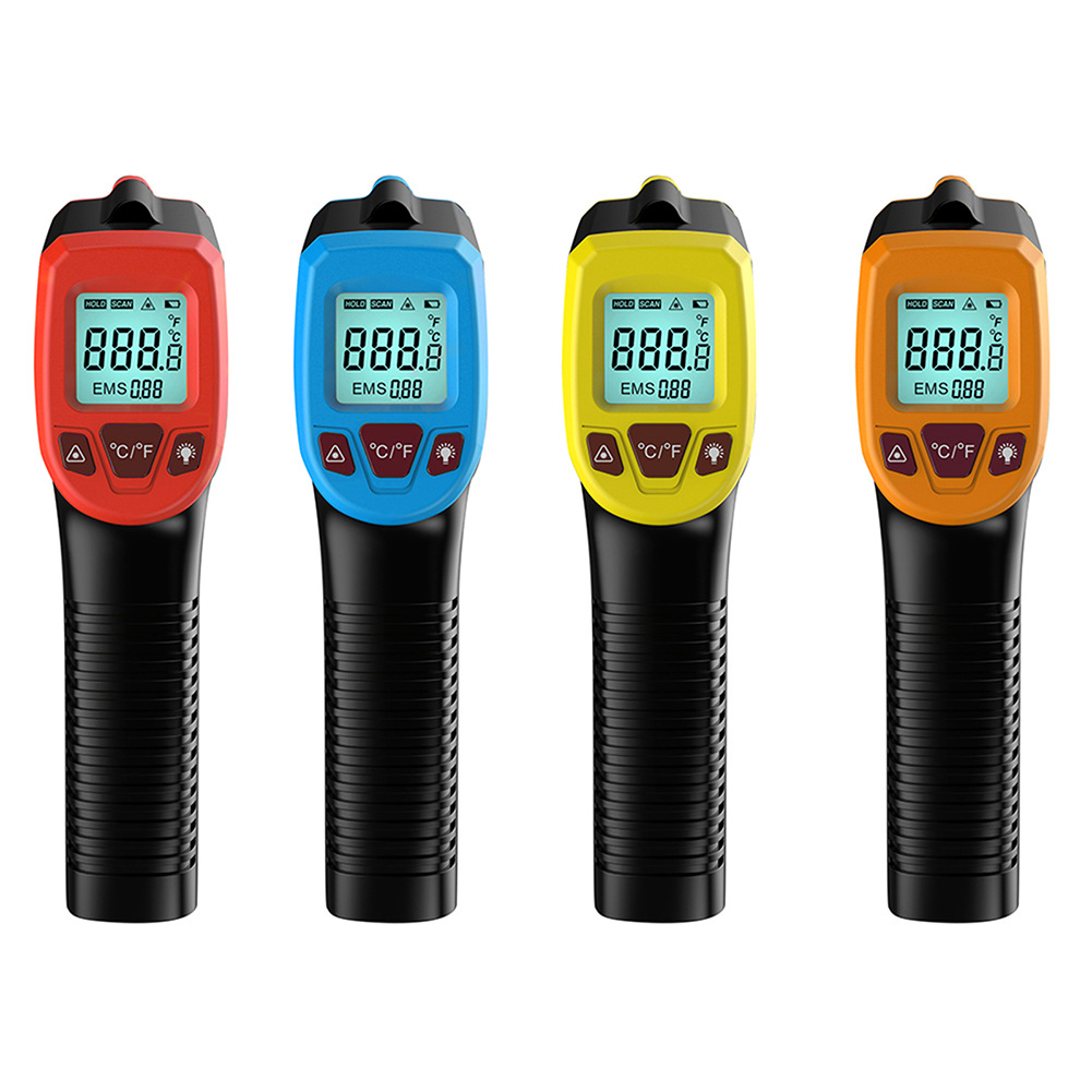 -50 ~ 600℃ Infrared Thermometer Non-Contact Laser Temperature Gun IR Termometro LCD Light Alarm Pyrometer Imager CF Backlight