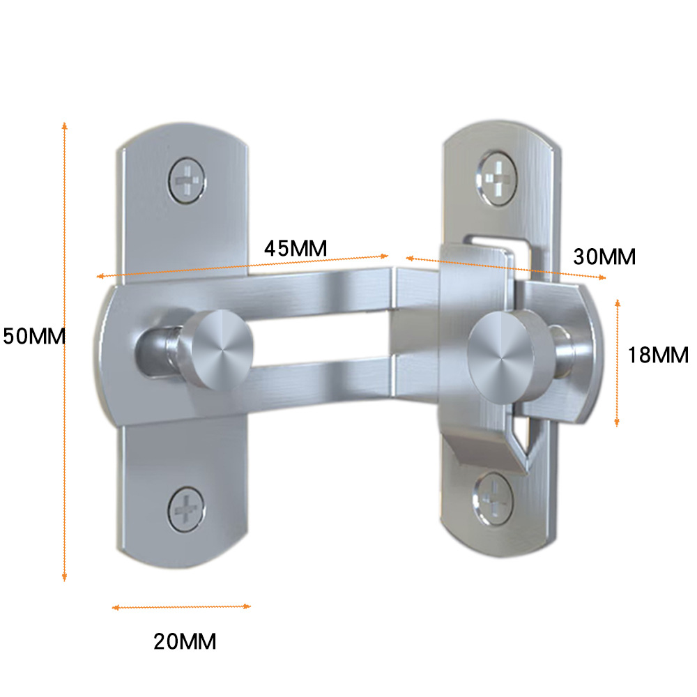 1PC Barn Door Cast Metal Hook Latch Lock Texture Country Rustic Decoration Ornament Toilet Doors Right Angle Sliding Door Buckle
