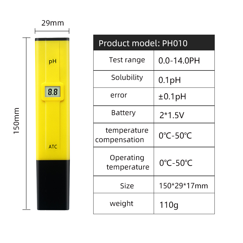 PH Meter Digital PH Tester Water Quality Testers Acidity Measure Device Water Pool Aquarium Hydroponics Home Brew 0-14pH