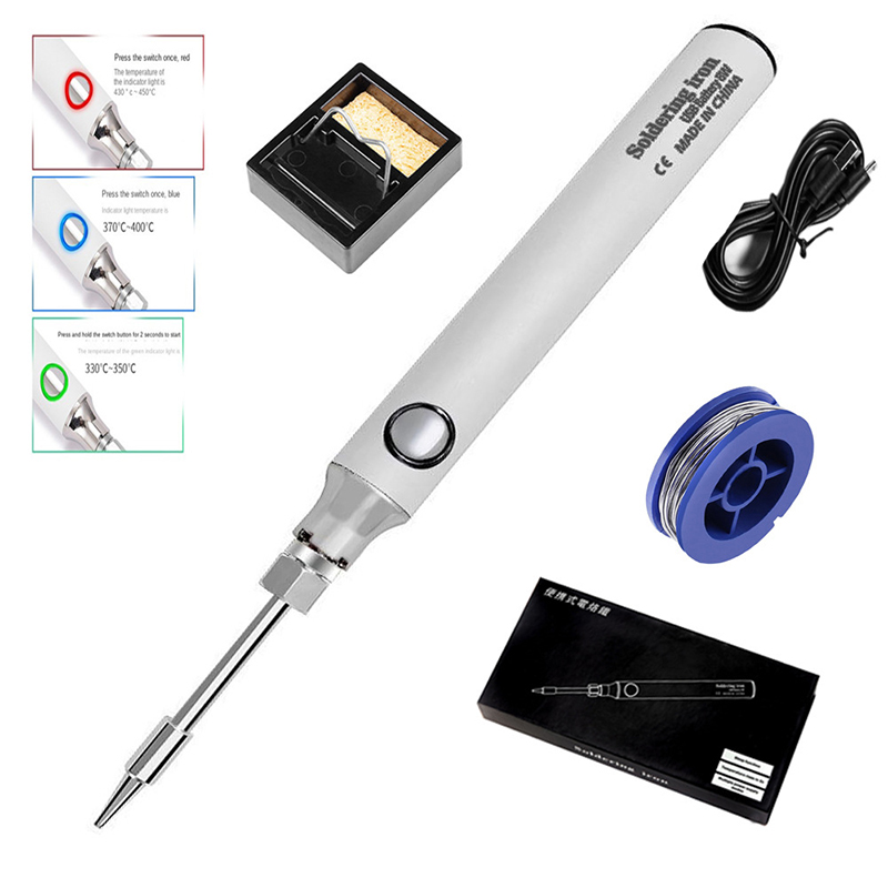 5V 8W Battery Powered Soldering Iron Electric with USB Charge Soldering Iron Kit Set Soldering Wireless Charging Solder Iron