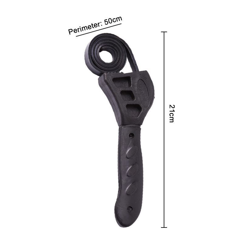 6 Inch Belt Wrench Oil Filter Spanner Set Rubber Band Wrench Can Opener Adjustable Water Pipe Pipe Multifunctional Wrench Tool