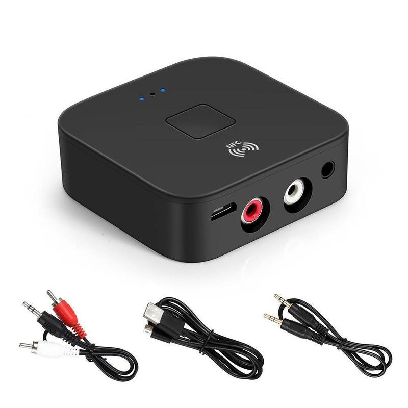 Bluetooth 5.0 RCA Audio Receiver APTX 3.5mm AUX Jack Music Wireless Bluetooth Adapter Aux+2RCA audio interface NFC wireless Bluetooth adapter