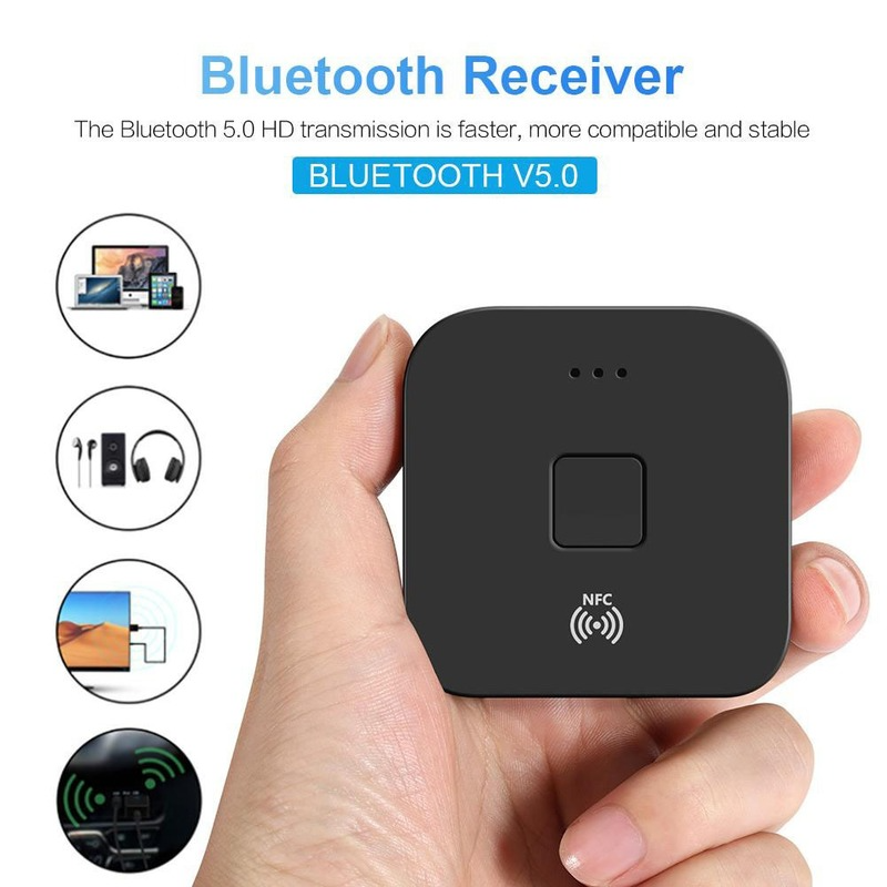 Bluetooth 5.0 RCA Audio Receiver APTX 3.5mm AUX Jack Music Wireless Bluetooth Adapter Aux+2RCA audio interface NFC wireless Bluetooth adapter