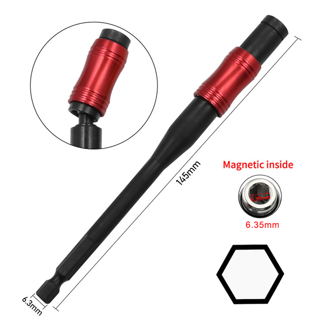 Screwdriver Bits 1/4" Hex Magnetic Drill Hand Tools Drill Bit Extension Rod Quick Change Holder Drive Guide Bits For Screwdriver