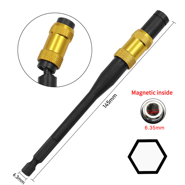 Screwdriver Bits 1/4" Hex Magnetic Drill Hand Tools Drill Bit Extension Rod Quick Change Holder Drive Guide Bits For Screwdriver