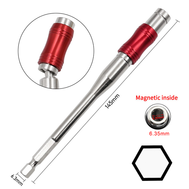 Screwdriver Bits 1/4" Hex Magnetic Drill Hand Tools Drill Bit Extension Rod Quick Change Holder Drive Guide Bits For Screwdriver