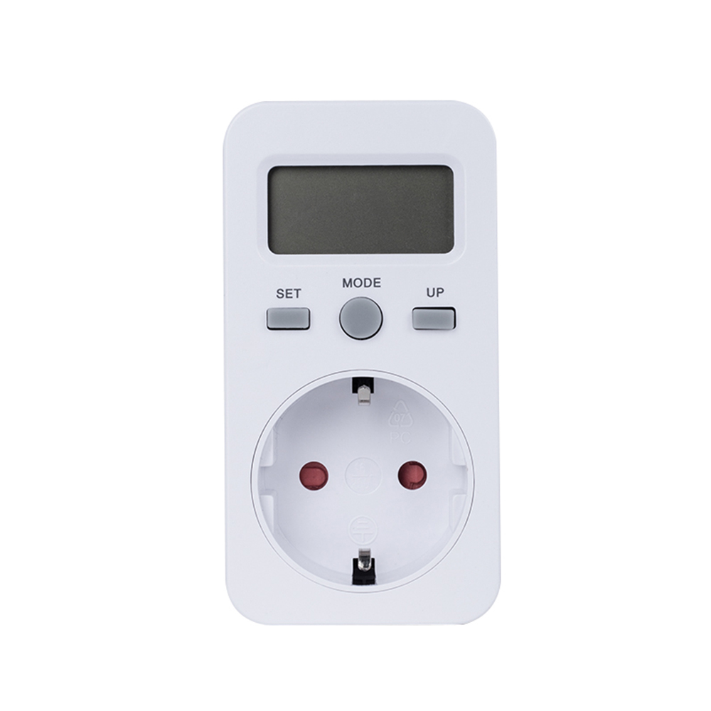 LCD Display Electricity Usage Power Meter Socket Energy Wattage KWH Consumption Cost Analyzer Monitor Outlet AC120V US Plug