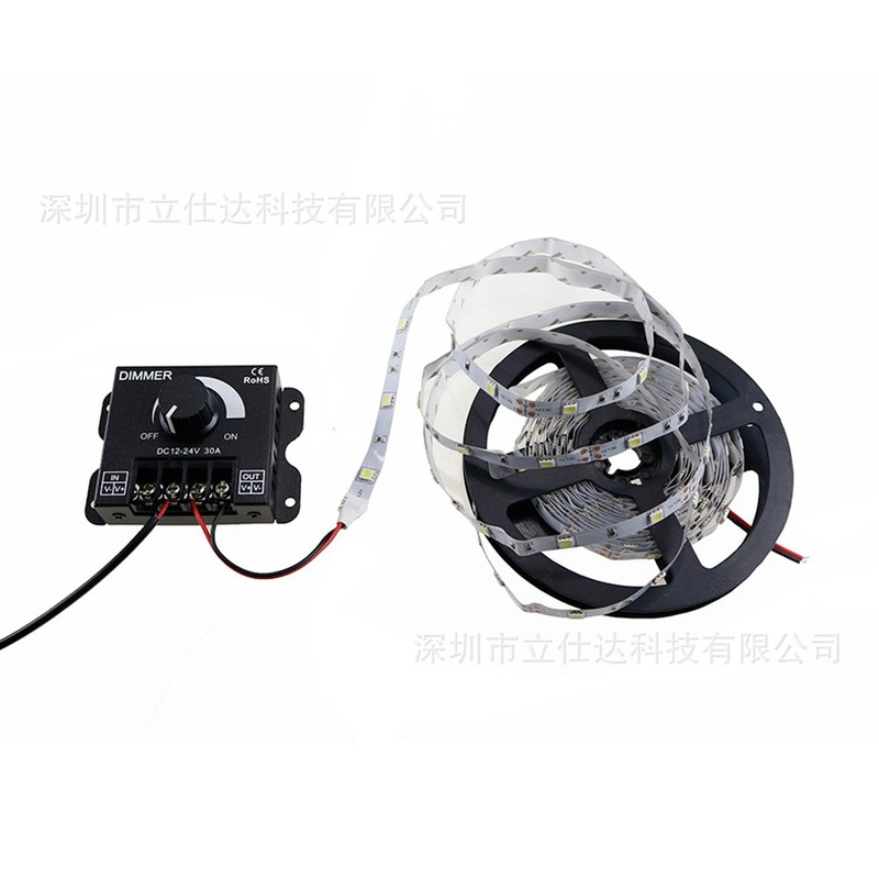 LED Dimmer Monochrome rotary dimmer switch Adjustable Brightness Lamp Bulb Strip Driver Single Color Light Power Supply Controller 30A DC 12V 24V 360W