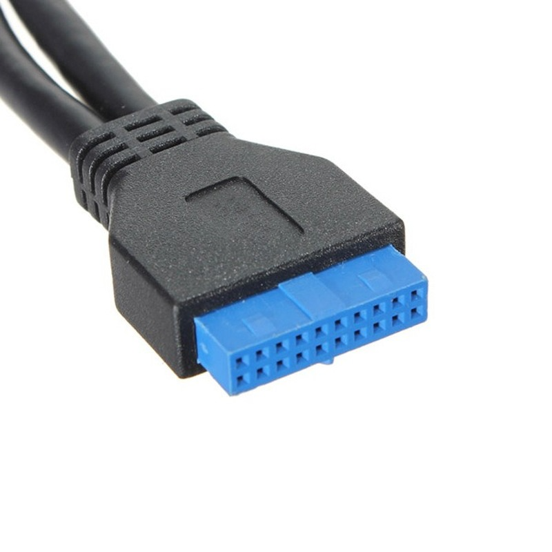 USB 3.0 Front Panel line Desktop Motherboard 20pin Male To Female Extension Adapter Splitter Cable,Angled 90 Degree USB3.0 19pin Connector Plug Extender Motherboard 30CM