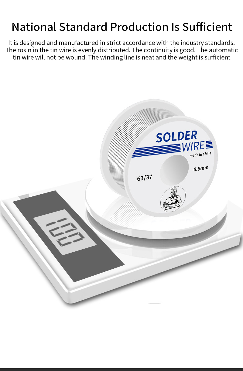 100G 0.6/0.8/1.0/1.2/1.8mm Solder Wire Tin Roll Clean Rosin Welding Core Soldering Wire Flux Reel Tube