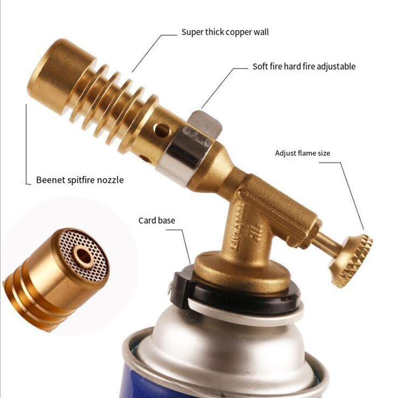 Portable Welding Torch Flame Gun High Temperature Brass Mapp Gas Torch Brazing Solder Propane Welding Plumbing