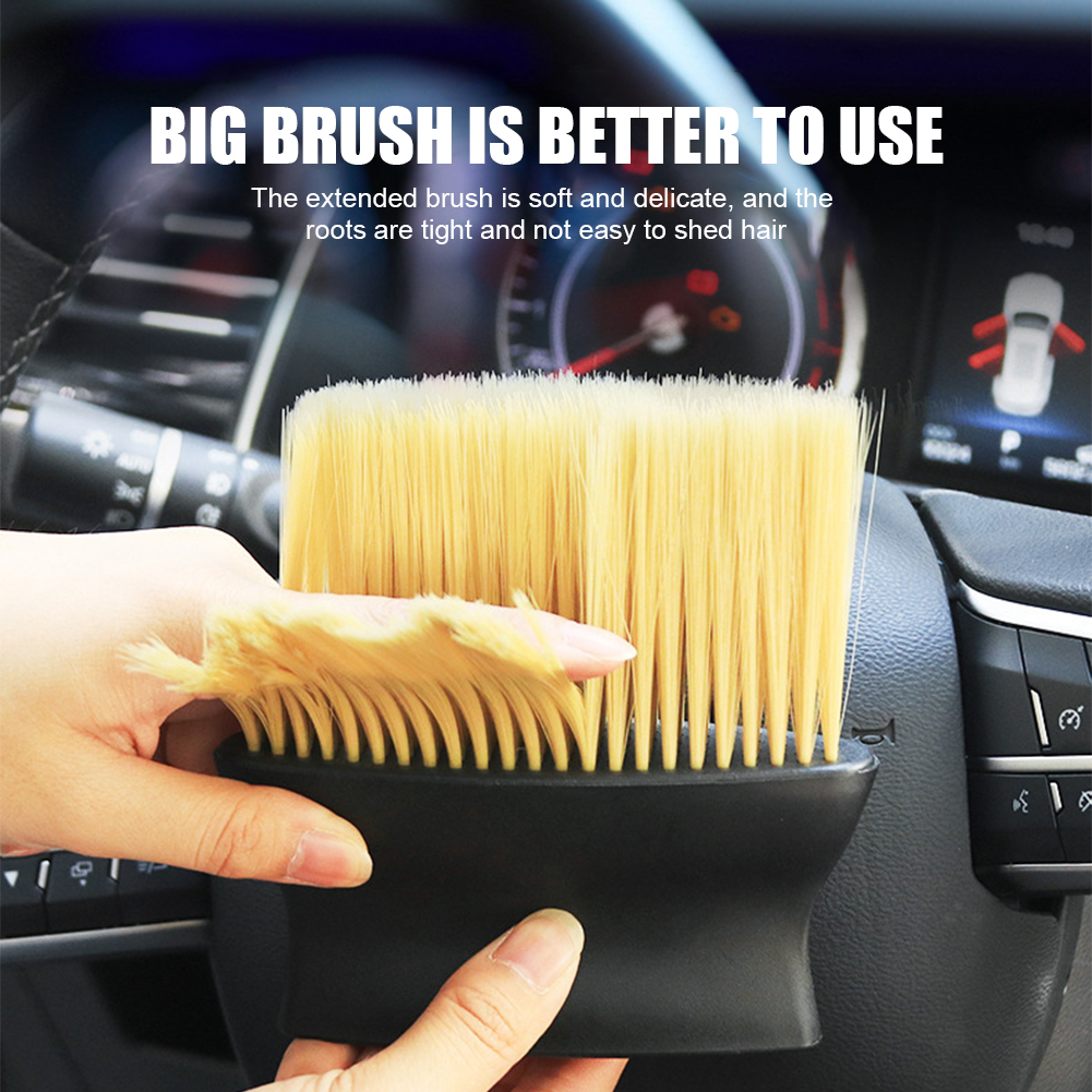 Soft Nylon Car Air Conditioner Cleaner Brush Air Outlet Cleaning Car Detailing Brush Dust Keyboard Detailing Tools Accessories