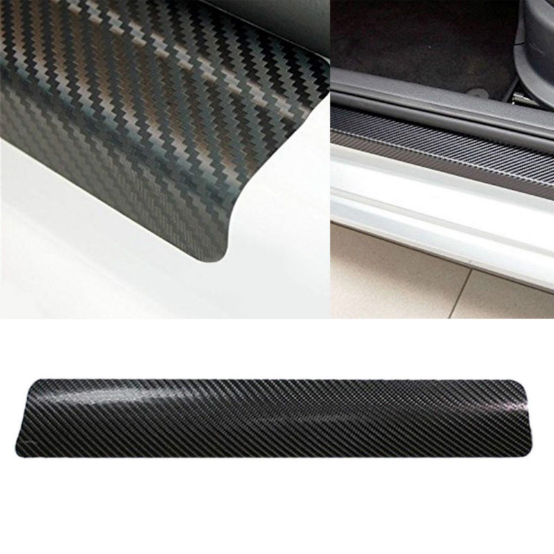 4PCS Car Stickers 60x7cm Universal Sill Scuff Anti Scratch autobon Fiber Auto Door Sticker Exterior Protection Car Accessories