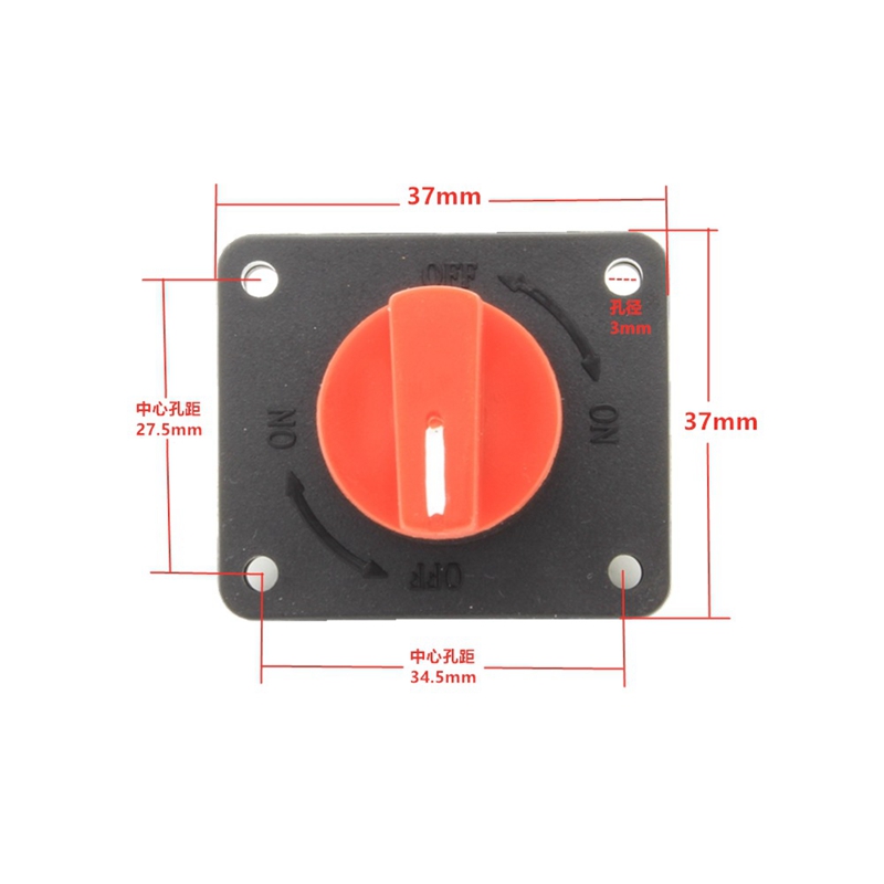Mini Portable Waterproof Auto Car Truck Boat Camper 12V 100A Battery Isolator Disconnect Cut Off Switch Battery Cut Off Power