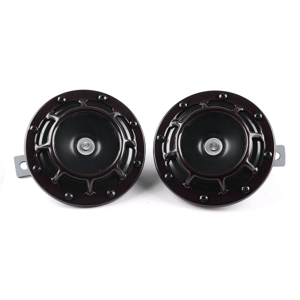 115DB Subwoofer Compact Electric Explosive Tone Air Horn Kit for Motorcycles and Automobiles 12V 2 Pieces/set Red/Black