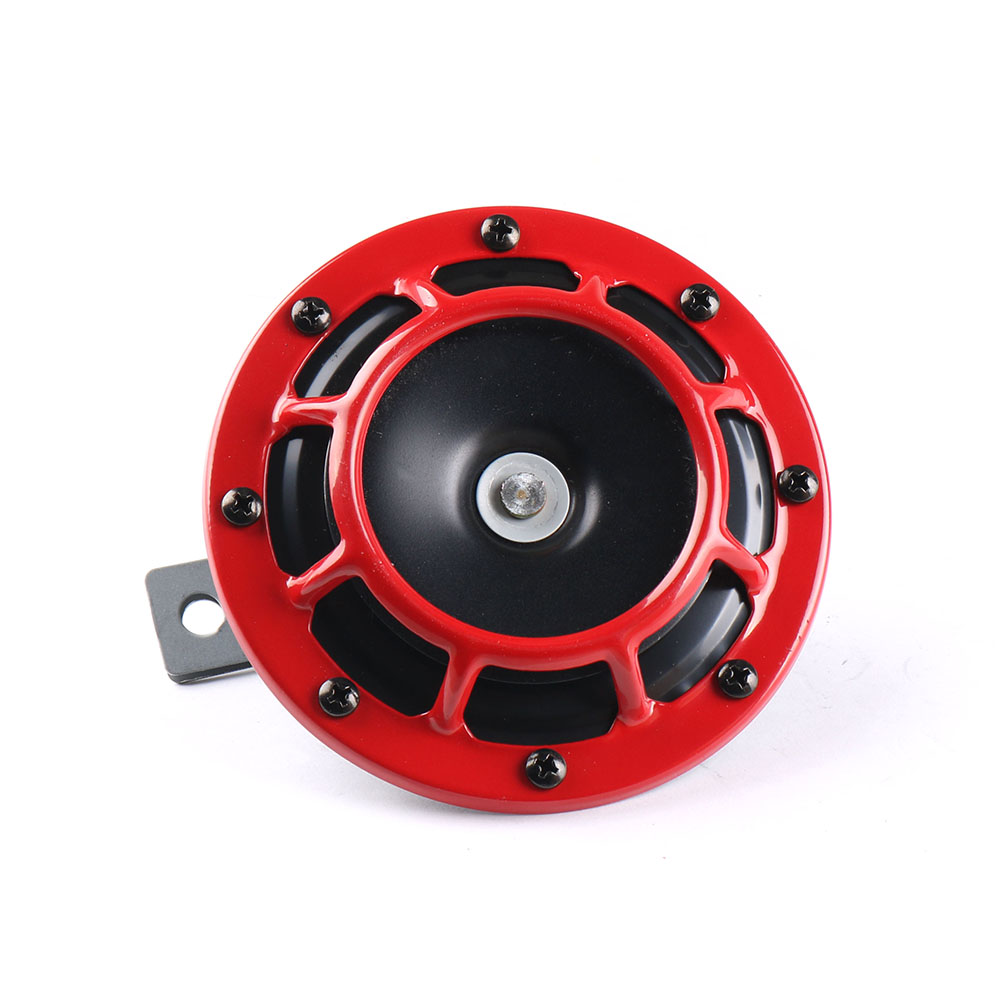 115DB Subwoofer Compact Electric Explosive Tone Air Horn Kit for Motorcycles and Automobiles 12V 2 Pieces/set Red/Black