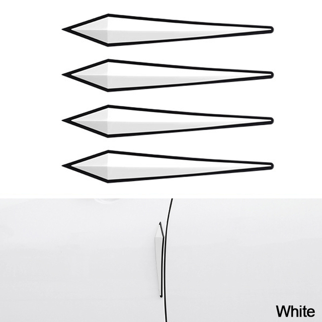 4-piece 3D Sticker Door Protector Rubber Wall Bumper Safety Parking Wall Protector Car Styling Car Accessorie Exterior Decoratio