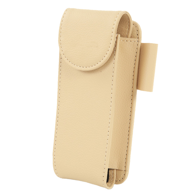 Leather Car Sun Visor Point Pocket Organizer Bag Auto Glasse Storage Holder Car-styling  Card Holder Sunshade Bag Glasses Case