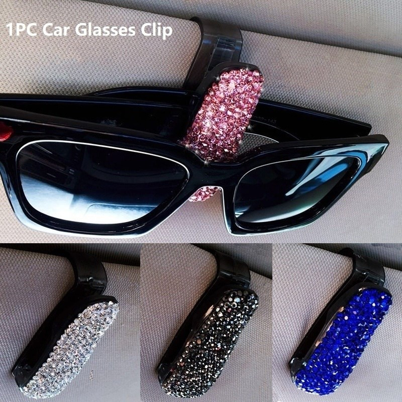 Car Vehicle Sun Visor Sunglasses Eyeglasses Glasses Card Ticket Holder for Car Accessories Sunglasses Holder glasses case