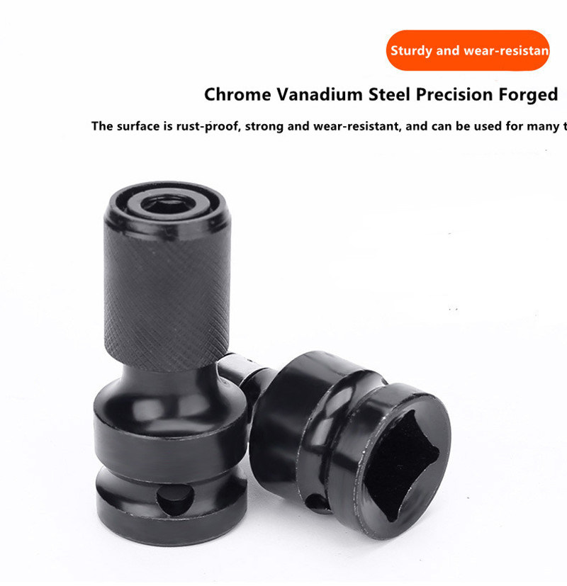 1/2" Square To 1/4" Hex Ratchet Socket Set Universal Wrench Socket Adapter Spanner Set Drive Converter Impact Hand Tool Kit