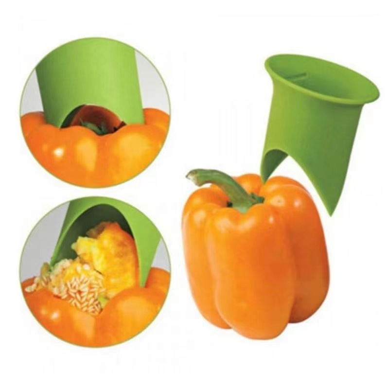 2PCS/Set Pepper Corer Chili Seed Remover Tomato Corer Fruit Cutter Kitchen Gadgets Kitchen Accessories Vegetable Cutter Useful