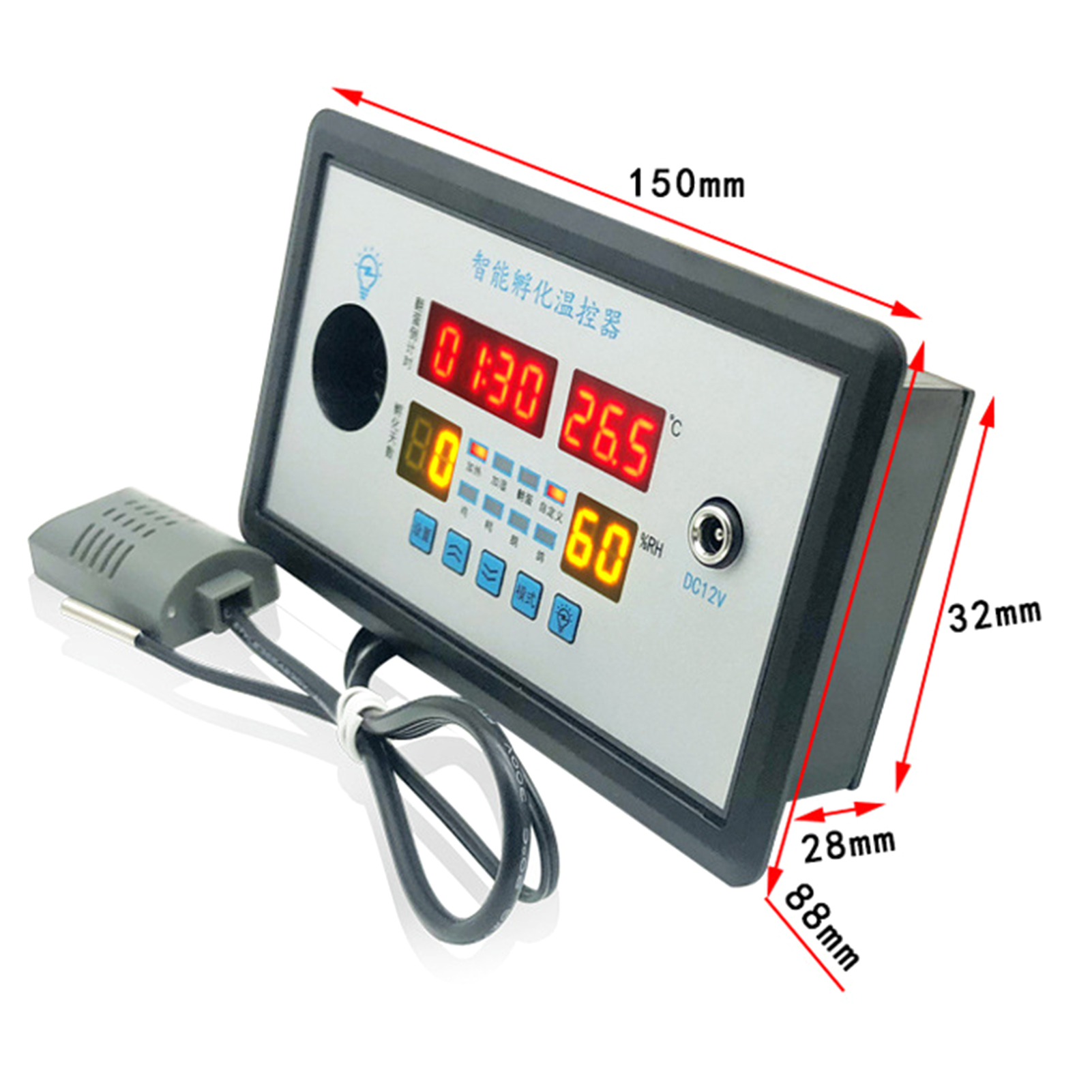 ZFX-W9002 Digital Temperature Humidity Controller for Incubation High Accuracy Hatching Temp Humidity Control Thermostat