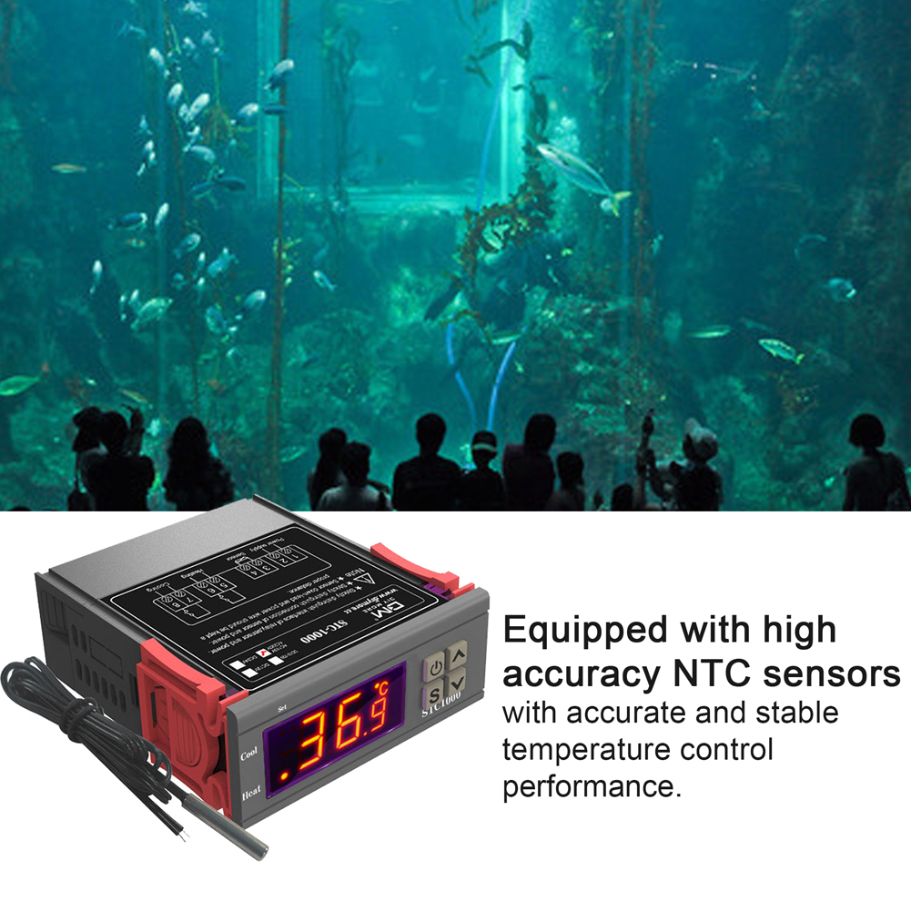 Digital Temperature Controller STC-1000 Temperature Regulator Refrigerator Support Heating Cooling Temperature Correction