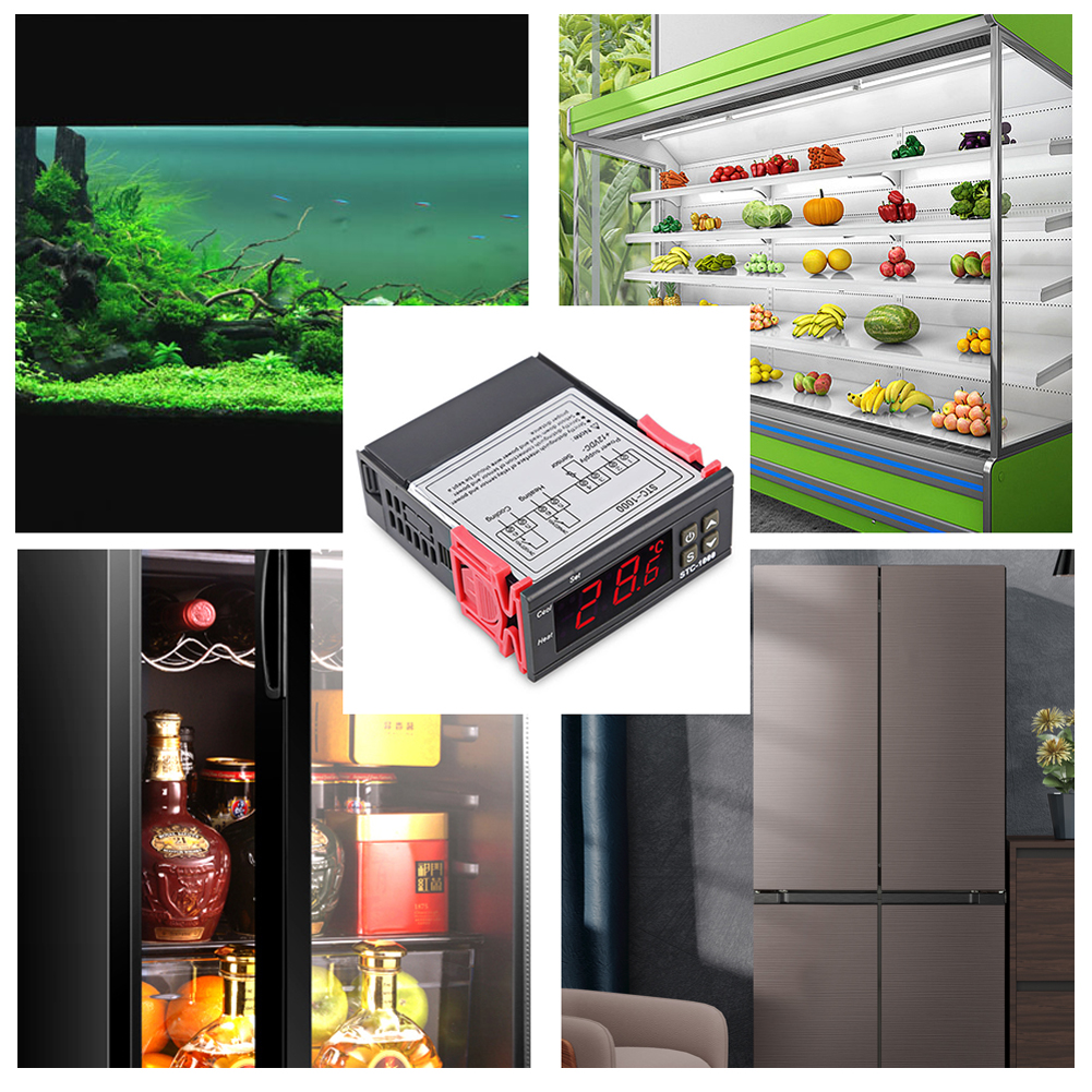 Digital Temperature Controller STC-1000 Temperature Regulator Refrigerator Support Heating Cooling Temperature Correction