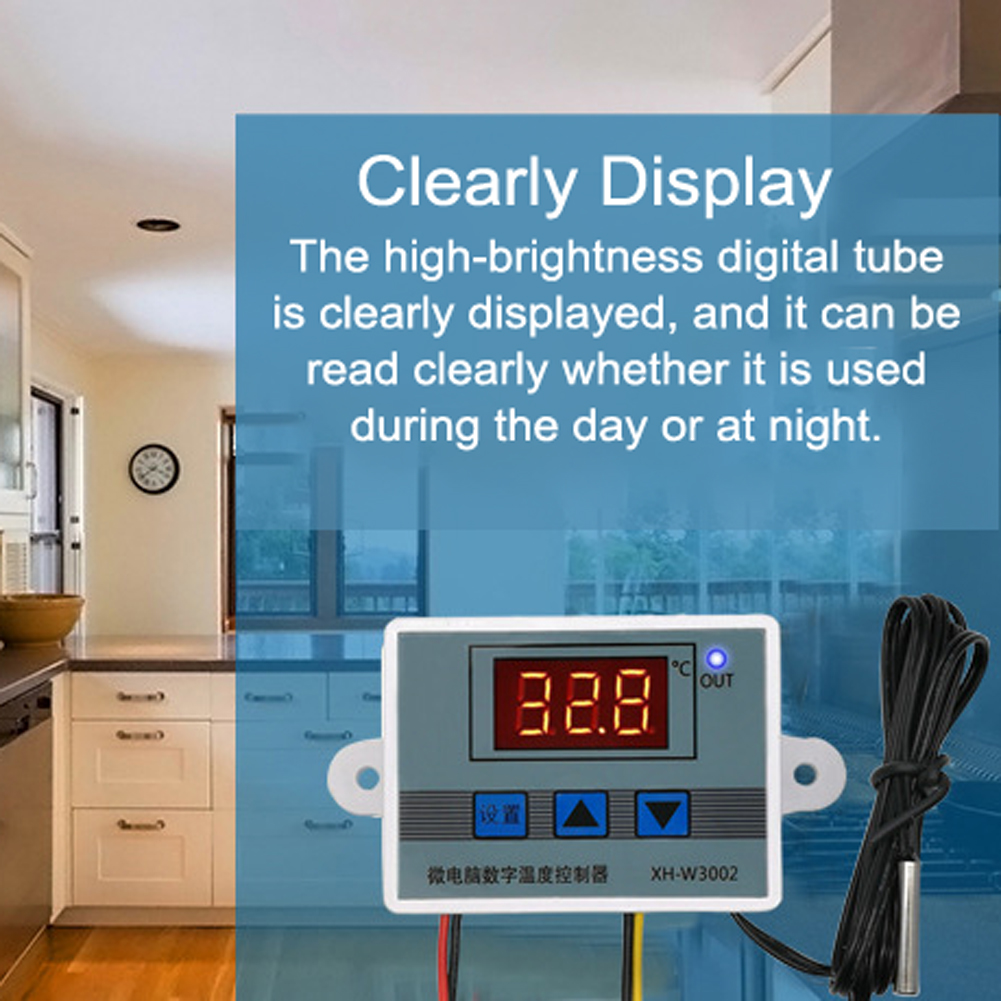 XH-W3002 -50~110℃  Digital Temperature Controller Intelligent Digital Display Temperature Control Switch Home Aquarium Incubator