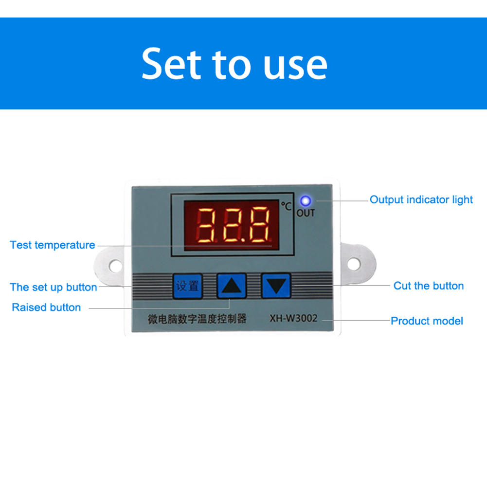 XH-W3002 -50~110℃  Digital Temperature Controller Intelligent Digital Display Temperature Control Switch Home Aquarium Incubator