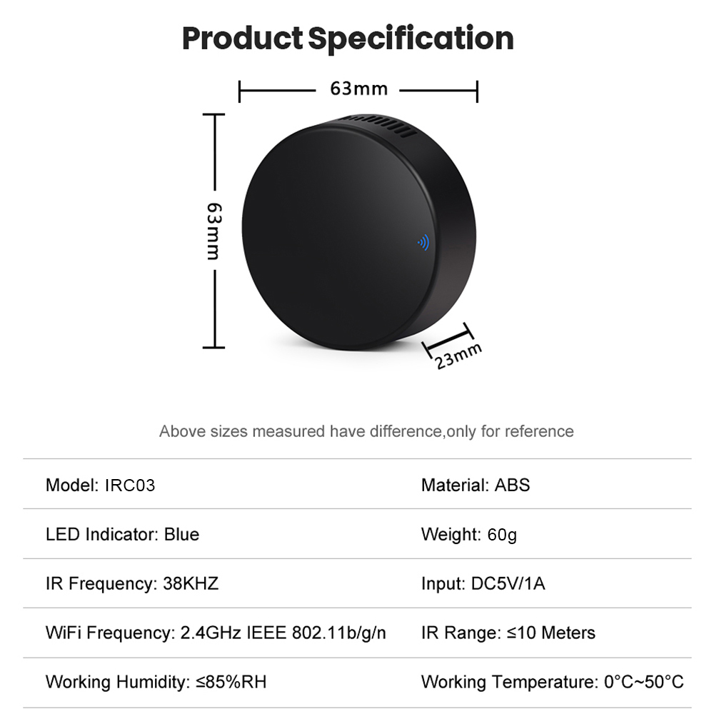 Tuya WiFi IR RF Universal Remote Controller All-in-One Wireless Controller Infrared Controller Compatible with Alexa Google Home