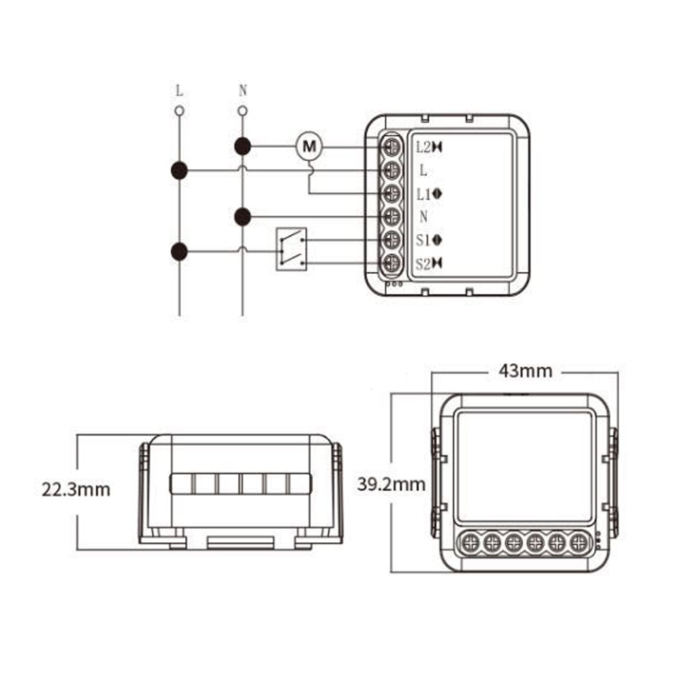 Tuya WiFi Intelligent Curtain Switch Module Intelligent Home Modification Module Mobilephone APP Remotes Control Voice C