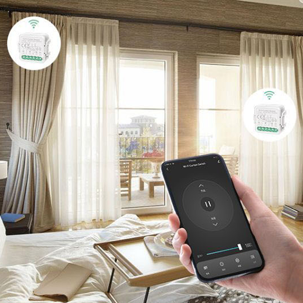 Tuya WiFi Intelligent Curtain Switch Module Intelligent Home Modification Module Mobilephone APP Remotes Control Voice C