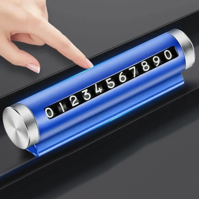 Metal Car Temporary Parking Card Universal Rotate Phone Number Plate Aluminum Stickers Park Stop In Car-styling Auto Accessories