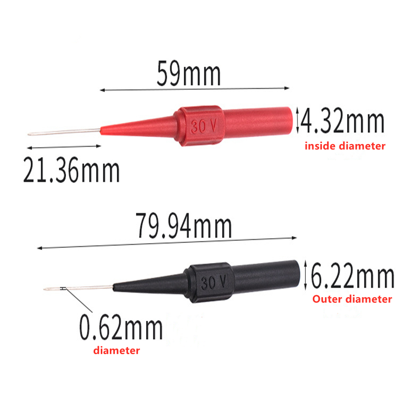 30V Diagnostic Tools Multimeter Test Lead Extension Cord Back Piercing Needle Tip Probe Automotive  Locksmith Tool Accessories