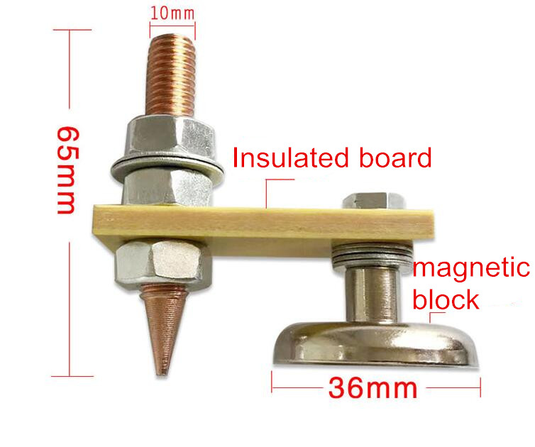 Car Dent Repair Spare Parts Stud Welding Machine Ground with Magnetic Connector Auto Bodywork Dent Removal Tool Car Accessories