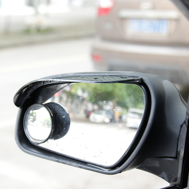 2pcs Car Side Rear View Mirror Rain Eyebrow Visor Carbon Fiber Look Sun Shade Snow Guard Weather Shield Cover Auto Accessories