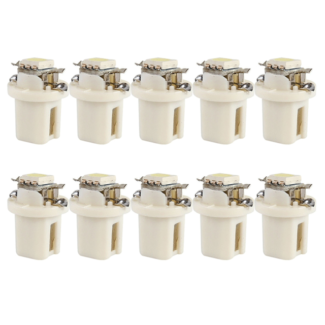 10pcs T5 B8.5d LED Car Lights Instrument Panels Bulbs Low Power 5050 SMD Automobile Dashboard Switch Lamp 12V Car Led Light