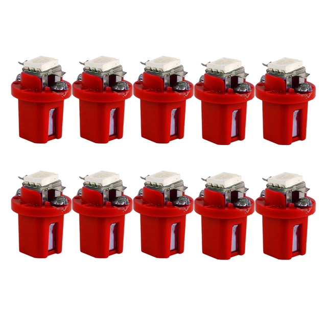 10pcs T5 B8.5d LED Car Lights Instrument Panels Bulbs Low Power 5050 SMD Automobile Dashboard Switch Lamp 12V Car Led Light