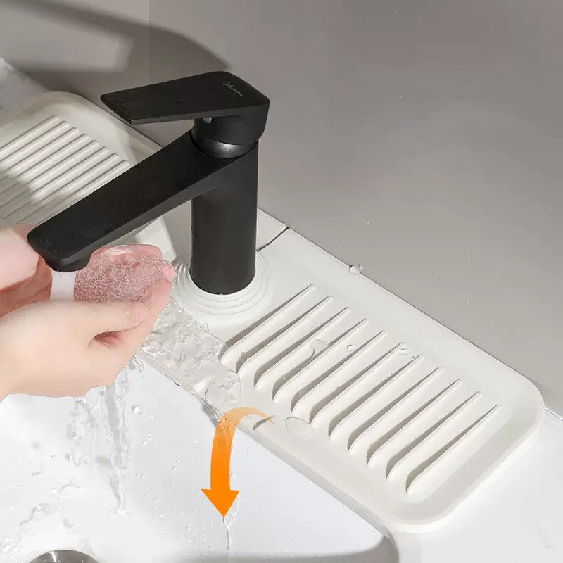 Kitchen Faucet Absorbent Mat Sink Splash Guard Silicone Faucet Splash Catcher Countertop Protector For Bathroom Kitchen Gadgets