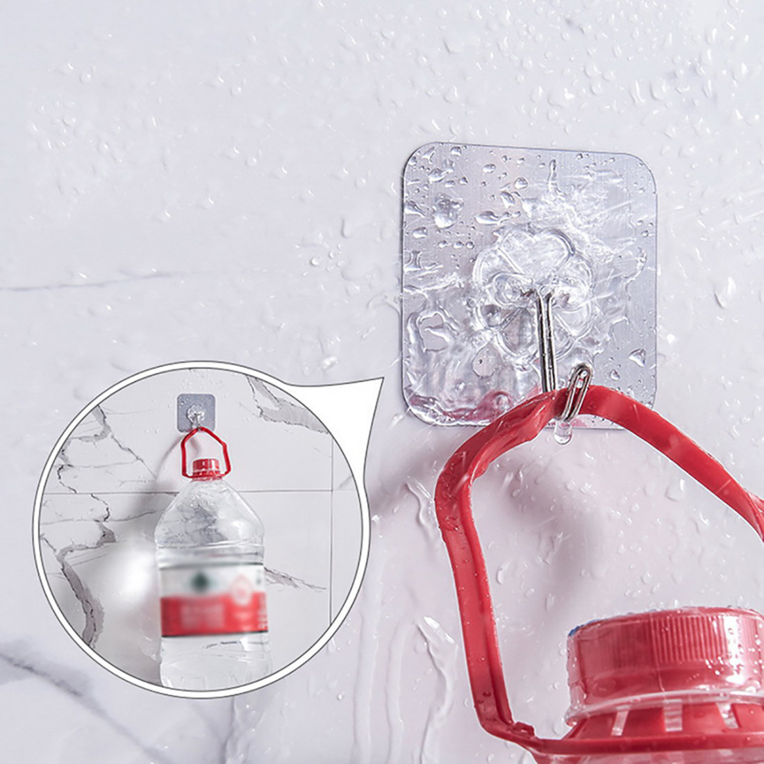 20/10 Pcs Hooks Transparent Strong Self Adhesive Door Wall Hangers Hooks Suction Heavy Load Rack Cup Sucker for Kitchen Bathroom