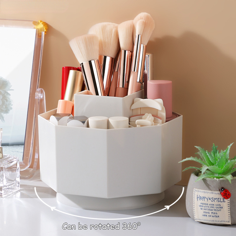 5 Lattices Cosmetic Make-up Brush Storage Box Table Organizer Make Up Tools Pen Storage Makeup Nail Polish Cosmetic Holder Box