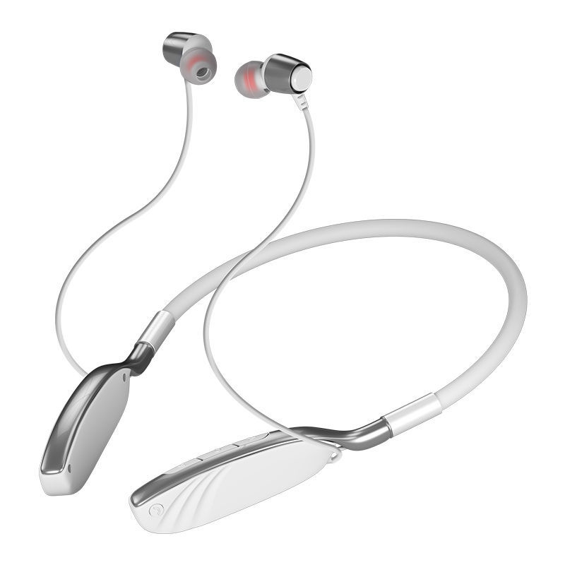New style Bluetooth headset Wireless Hanging Neck Metal Sports Earphone Bluetooth 5.0 Stereo Subwoofer Magnetic Headphone with Microphone Sweat Proof