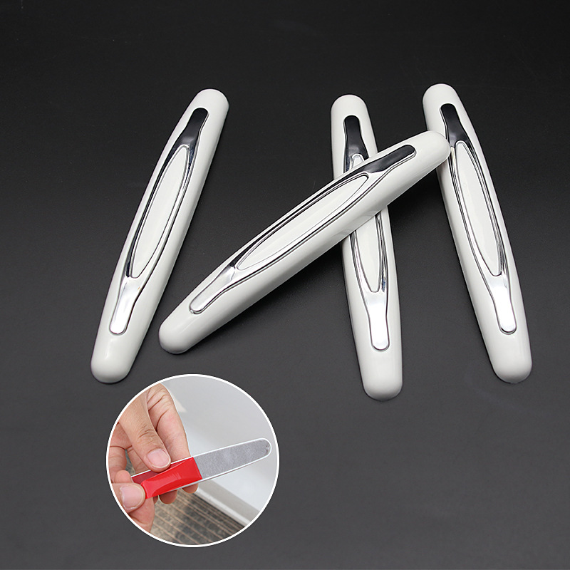 4Pcs Car Door Protector Guard Strip Scratch Protector Rubber Bumper Stickers Auto Door Edge Protection Car Decoration Door Sill