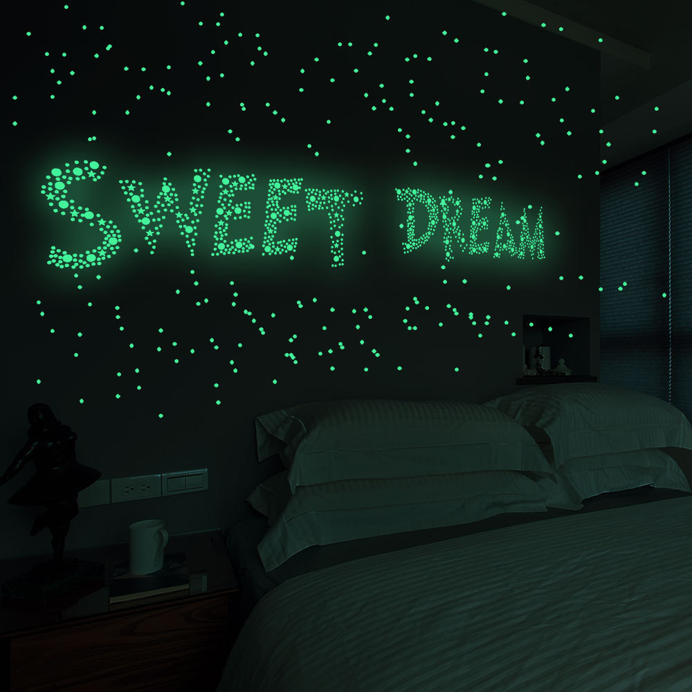 Glow in the Dark Star Stickers Wall Decoration Luminous Decals Kids Room Children Bedroom Ceiling DIY Personalised Decor Sticker