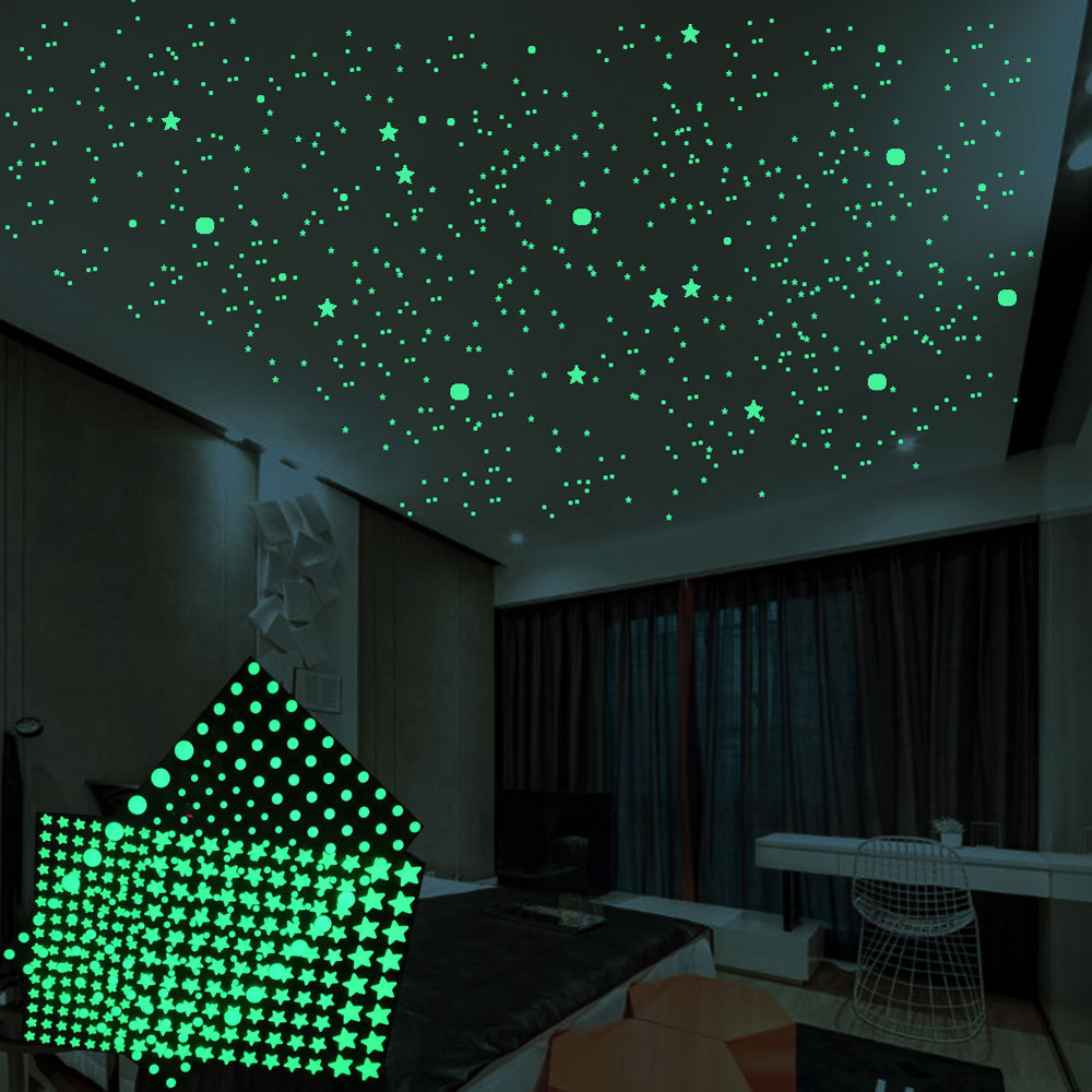 Glow in the Dark Star Stickers Wall Decoration Luminous Decals Kids Room Children Bedroom Ceiling DIY Personalised Decor Sticker