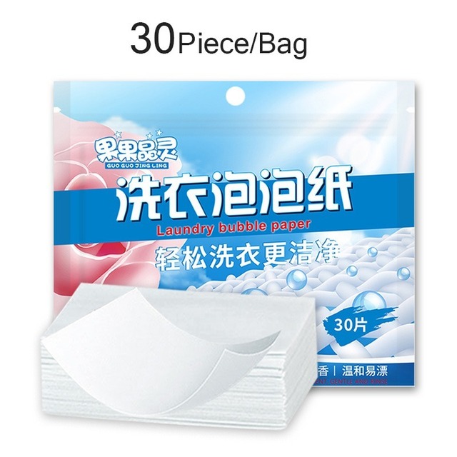 Laundry Bubble Paper Underwear Children's Clothing Laundry Soap Concentrated Washing Powder Detergent for Washing Machines Tool