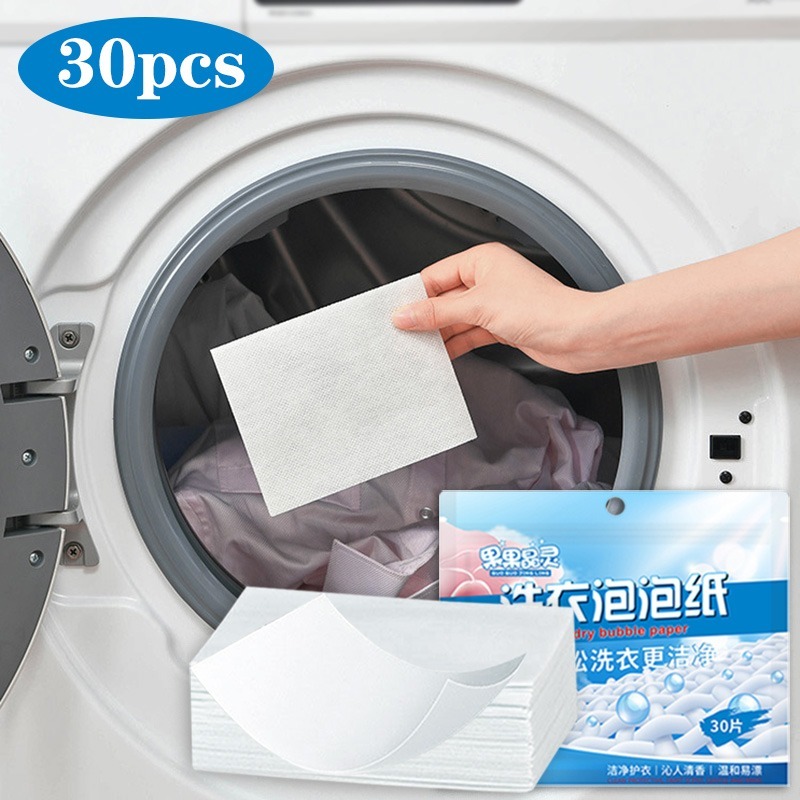 Laundry Bubble Paper Underwear Children's Clothing Laundry Soap Concentrated Washing Powder Detergent for Washing Machines Tool