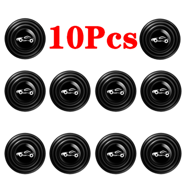 10Pcs Car Door Shockproof Pad Silent Gasket Shock-absorbing Stickers Car Trunk Sound Insulation Pad Thickening Cushion Stickers