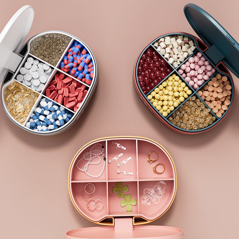 6 Grids Portable Travel Pill Organizer Moisture Proof Medicine Storage Container Drug Tablet Box Plastic Pill Boxes For Pocket